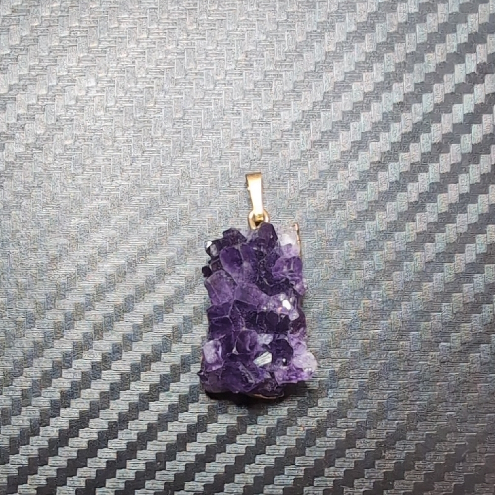 Amethyst Pendant with Gold Accent